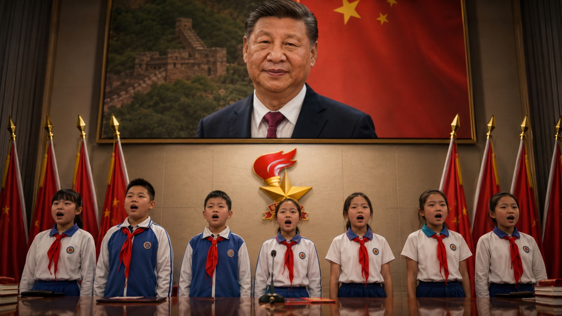 From the oath of minor vanguard to diplomatic intimidation: Patriotism education under Xi Jinping's regime's "low ageing" and totalitarian retreat