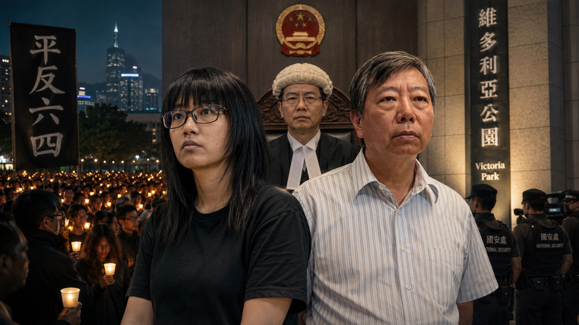 从六四守夜到“煽动颠覆”:周幸彤、李卓人五年羁押后被定罪,香港和平悼念走进国安刑法