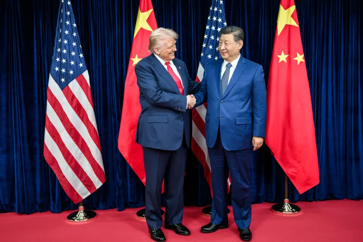 特朗普与习近平出席正式欢迎活动。资料图。｜来源：Freedom House转载白宫官方照片