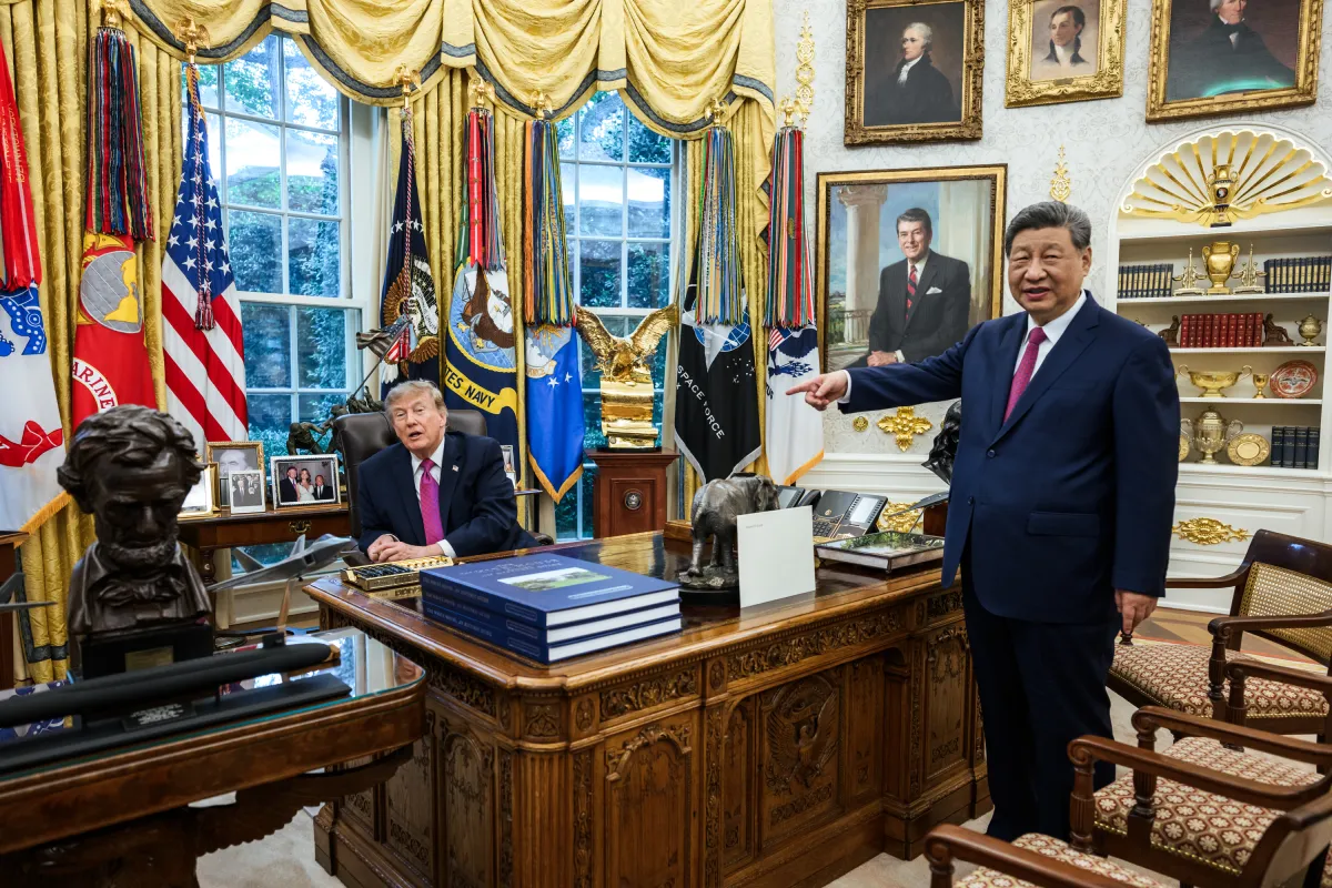 2026年9月24日,美国总统特朗普与中国国家主席习近平在白宫椭圆形办公室会谈。|来源:The White House / Joyce N. Boghosian