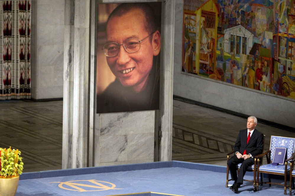 2010年诺贝尔和平奖颁奖礼上的空椅子｜来源：NPR