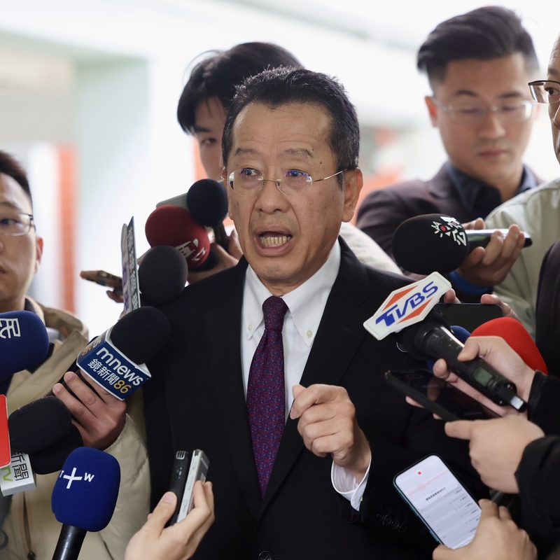 资料照片：台湾国防部长顾立雄2026年3月面对媒体，非10月12日演训现场｜来源：Taiwan News